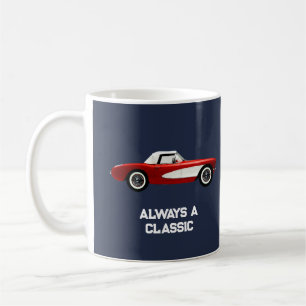Personalisierter Vintage Classic Corvette Kaffeetasse