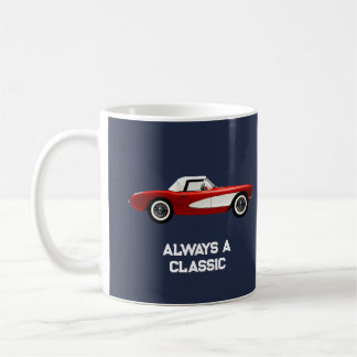 Personalisierter Vintage Classic Corvette Kaffeetasse
