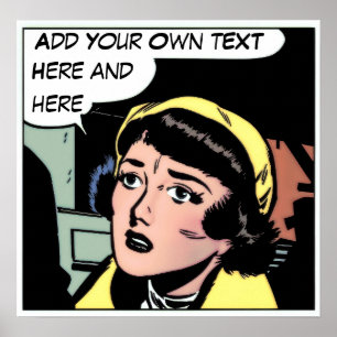 Personalisierter Vintage-Comic - Archivdruck Poster