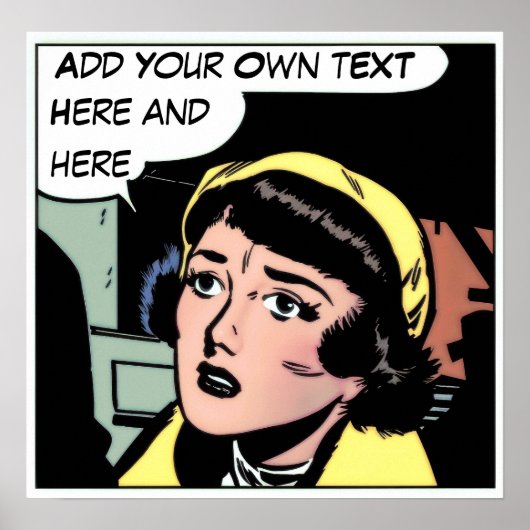 Personalisierter Vintage-Comic - Archivdruck Poster (Vorne)
