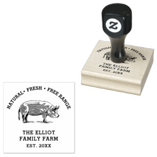 Personalisierter Vintage-Familienbauernhof Gummistempel