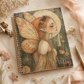 Personalisierter Vintage-Fee mit Blumenkrone Planer