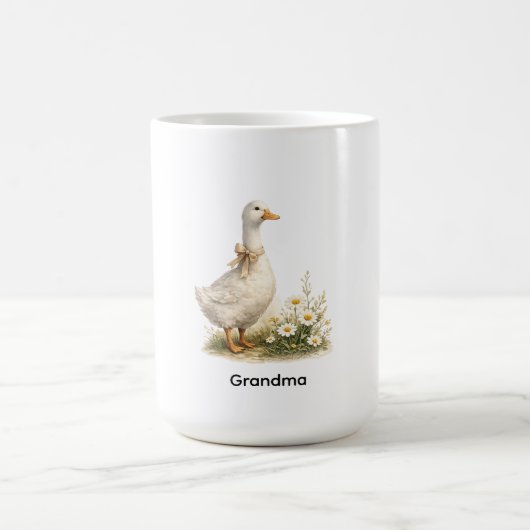 Personalisierter Vintage-Gans-Oma-Becher Kaffeetasse (Mittel)