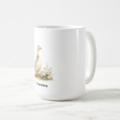 Personalisierter Vintage-Gans-Oma-Becher Kaffeetasse (VorderseiteRechts)