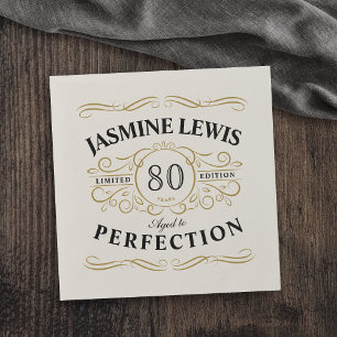 Personalisierter Vintage Geburtstag, gealtert bis  Serviette