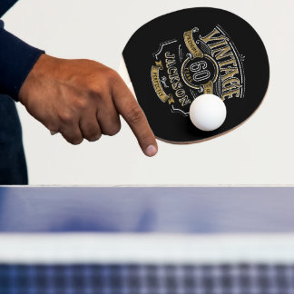 Personalisierter Vintage-Geburtstag, gealtert bis Tischtennis Schläger