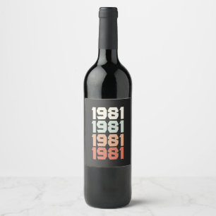 Personalisierter Vintage-Geburtstag Weinetikett