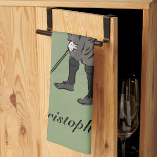 Personalisierter Vintage-Golfer beim Putten Handtuch