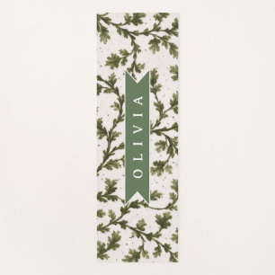 Personalisierter Vintage Grün Garten Botanisch Rus Yogamatte