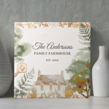 Personalisierter Vintage-Landhaus-Familienname