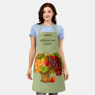 Personalisierter Vintage-Obstkorb Schürze