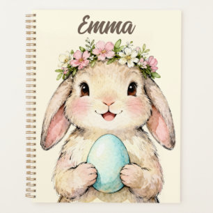 Personalisierter Vintage-Osterhase mit Ei Planer