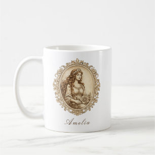 Personalisierter Vintage-Porträt-Andenkenbecher Kaffeetasse