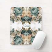 Personalisierter Vintage-Rosengarten im Frühling Mousepad (Mit Mouse)