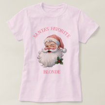 Personalisierter Vintage-Santas Lieblings-Pink-Xma