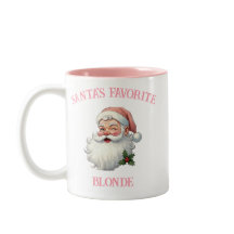 Personalisierter Vintage-Santas Lieblings-Rosa-Wei