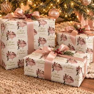 Personalisierter Vintage-Weihnachtsnussknacker Geschenkpapier