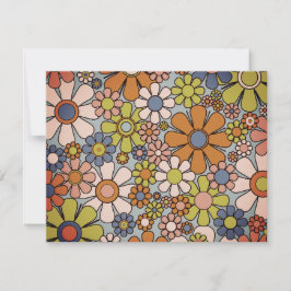 Personalisierter Vintager 60er 70er Ästhetik Dankeskarte