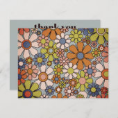 Personalisierter Vintager 60er 70er Ästhetik Dankeskarte (Vorne/Hinten)