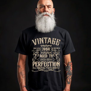 Personalisierter Vintager 65. Geburtstag Whiskey T T-Shirt