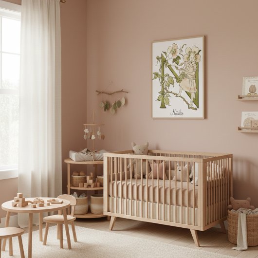 Personalisierter Vintager Alphabet-Brief N Poster