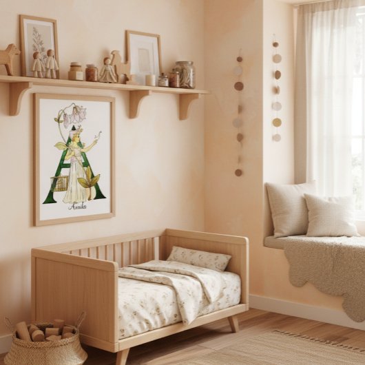 Personalisierter Vintager Alphabet Buchstabe A Poster