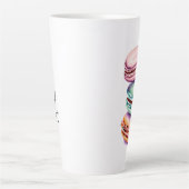Personalisierter Vintager Aquarellmakaron Milchtasse (Vorderseite)