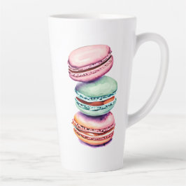 Personalisierter Vintager Aquarellmakaron Milchtasse