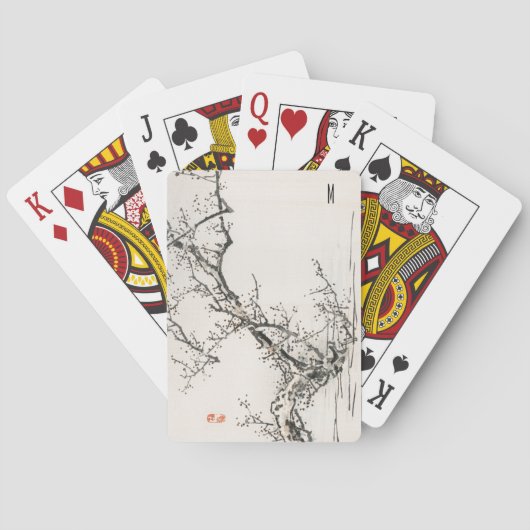 Personalisierter Vintager Asien-Tree Spielkarten (Rückseite)