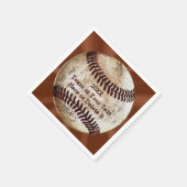 Personalisierter Vintager Baseball Napkins IHRER T Serviette (Ecke)