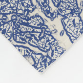 Personalisierter Vintager Blauer Tree Fleecedecke (Ecke)