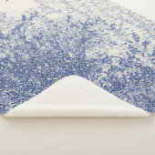 Personalisierter Vintager Blauer Tree Sherpadecke (3/4)