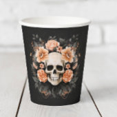 Personalisierter Vintager Blumenschmuck Pappbecher