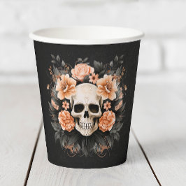 Personalisierter Vintager Blumenschmuck Pappbecher