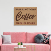 Personalisierter Vintager Coffee Shop Art Leinwanddruck (Insitu (Wohnzimmer))