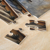 Personalisierter Vintager Dampfzug | Zug-Geschenk Puzzle (Seite)