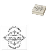 Personalisierter Vintager Dank Gummistempel (Stempel)