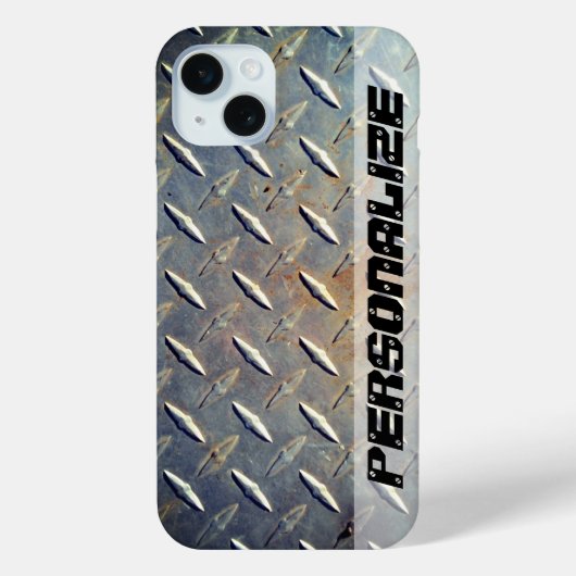 Personalisierter Vintager Diamantstahl Case-Mate iPhone Hülle (Rückseite)
