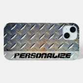 Personalisierter Vintager Diamantstahl Case-Mate iPhone Hülle (Rückseite (Horizontal))