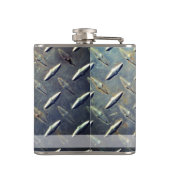 Personalisierter Vintager Diamantstahl Flachmann (Rückseite)