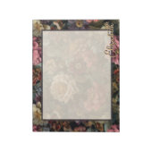 Personalisierter Vintager Dunkelgothischer Garten Notizblock (Rotiert)