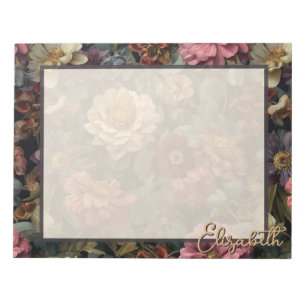 Personalisierter Vintager Dunkelgothischer Garten Notizblock