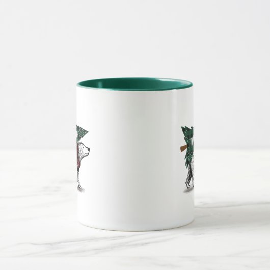 Personalisierter Vintager Eisbärenbaum Tasse (Zentrum)