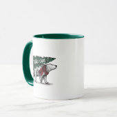 Personalisierter Vintager Eisbärenbaum Tasse (Vorderseite Links)
