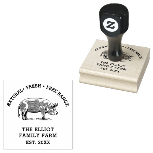 Personalisierter Vintager Familienbetrieb Gummistempel (Stempel)