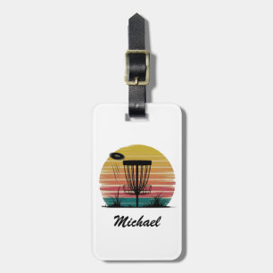 Personalisierter Vintager Frisbee Disk Golf Basket Gepäckanhänger