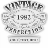Personalisierter Vintager Geburtstag bis Vollendun Aufkleber (Vorderseite)