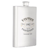 Personalisierter Vintager Geburtstag bis Vollendun Flachmann (Rechts)