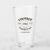 Personalisierter Vintager Geburtstag bis Vollendun Glas (Vorderseite)