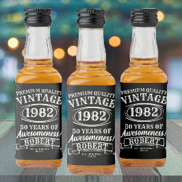 Personalisierter Vintager Geburtstag bis zur Perfe Alkoholflaschenetikett